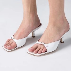 BY FAR Erin White Nappa Leather